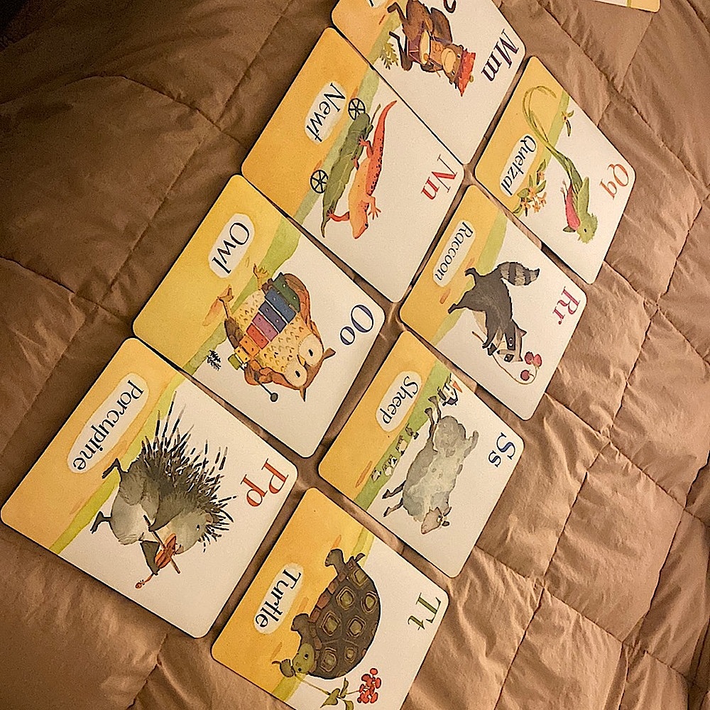 Animal Parade Alphabet Cards wall art
